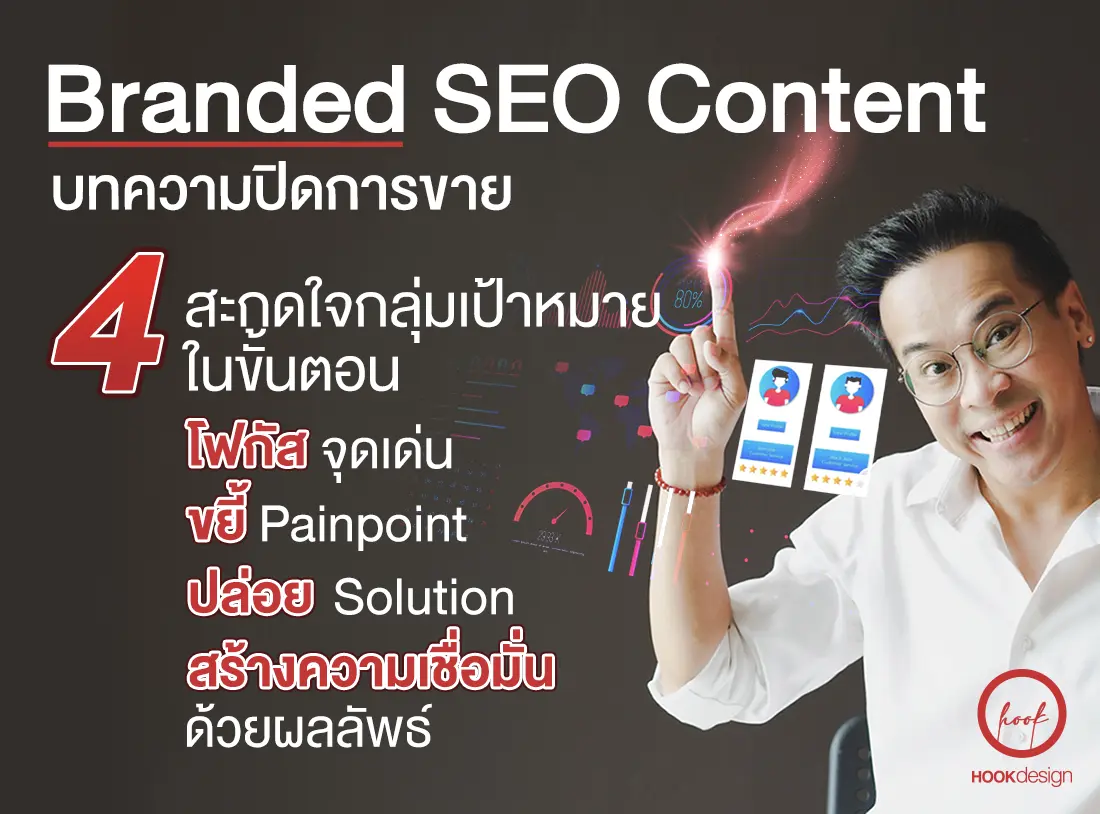 Branded Content SEO บทความปิดการขาย
สะกดใจกลุ่มเป้าหมายใน 4 ขั้นตอน